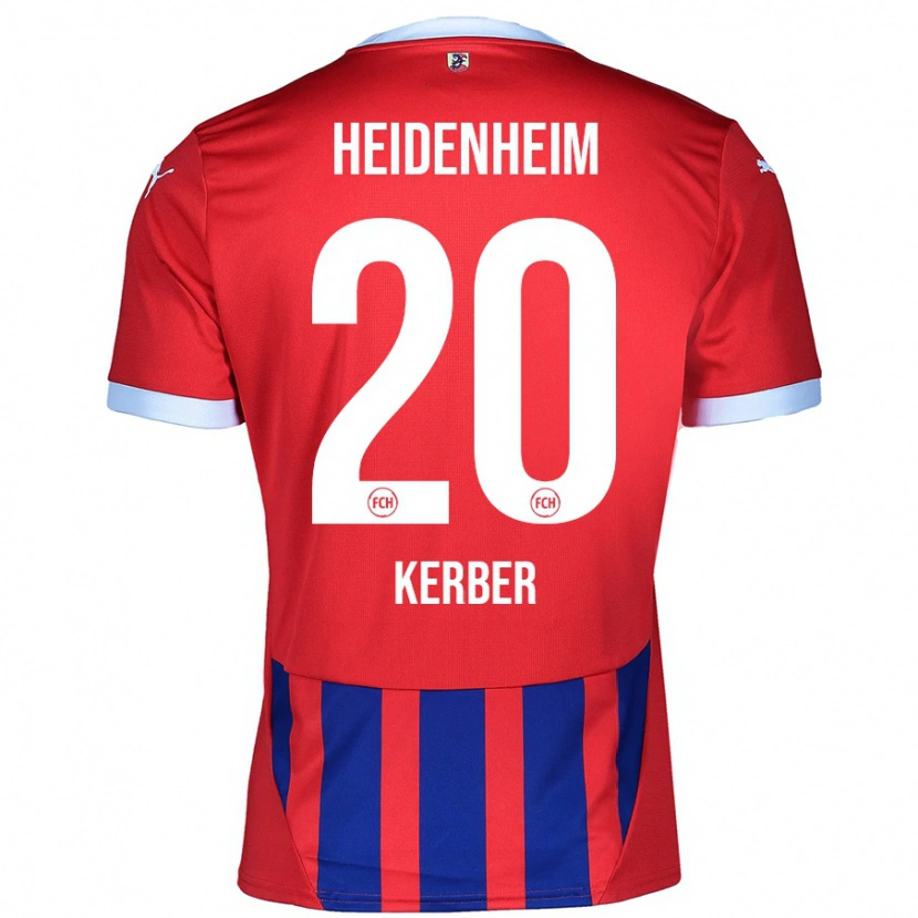 Danxen Män Luca Kerber #20 Röd Blå Hemmatröja Matchtröjor 2024/25 Tröjor T-Tröja
