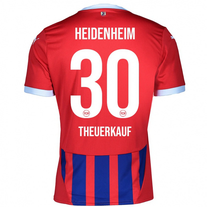 Danxen Män Norman Theuerkauf #30 Röd Blå Hemmatröja Matchtröjor 2024/25 Tröjor T-Tröja