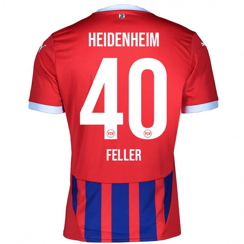 Danxen Män Frank Feller #40 Röd Blå Hemmatröja Matchtröjor 2024/25 Tröjor T-Tröja