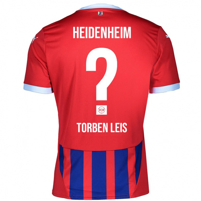 Danxen Män Torben Leis #0 Röd Blå Hemmatröja Matchtröjor 2024/25 Tröjor T-Tröja