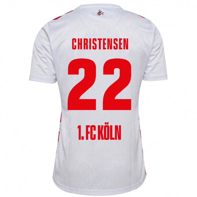 Danxen Män Jacob Christensen #22 Vit Röd Hemmatröja Matchtröjor 2024/25 Tröjor T-Tröja