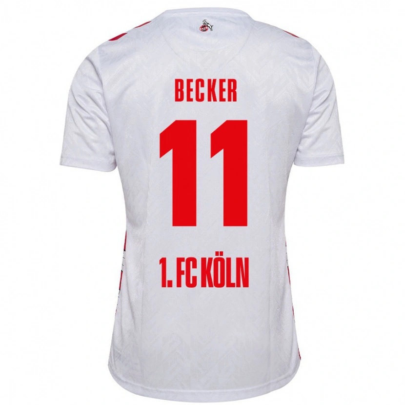 Danxen Män Marlon Becker #11 Vit Röd Hemmatröja Matchtröjor 2024/25 Tröjor T-Tröja