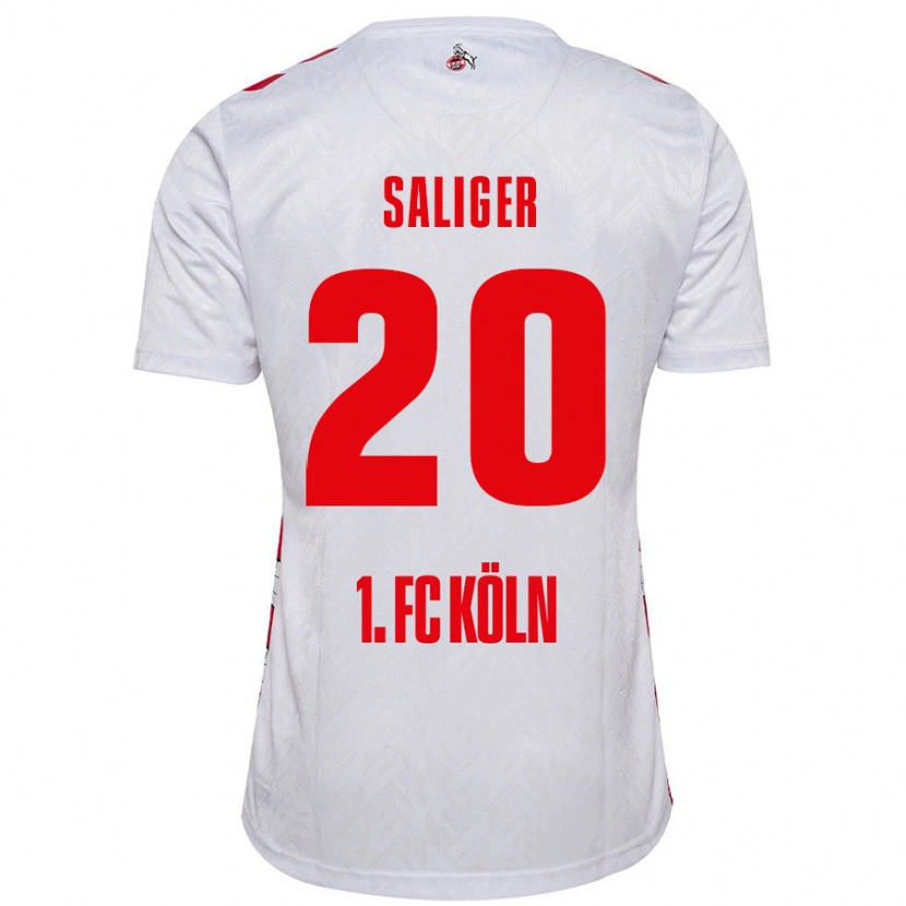 Danxen Män Jonas Saliger #20 Vit Röd Hemmatröja Matchtröjor 2024/25 Tröjor T-Tröja