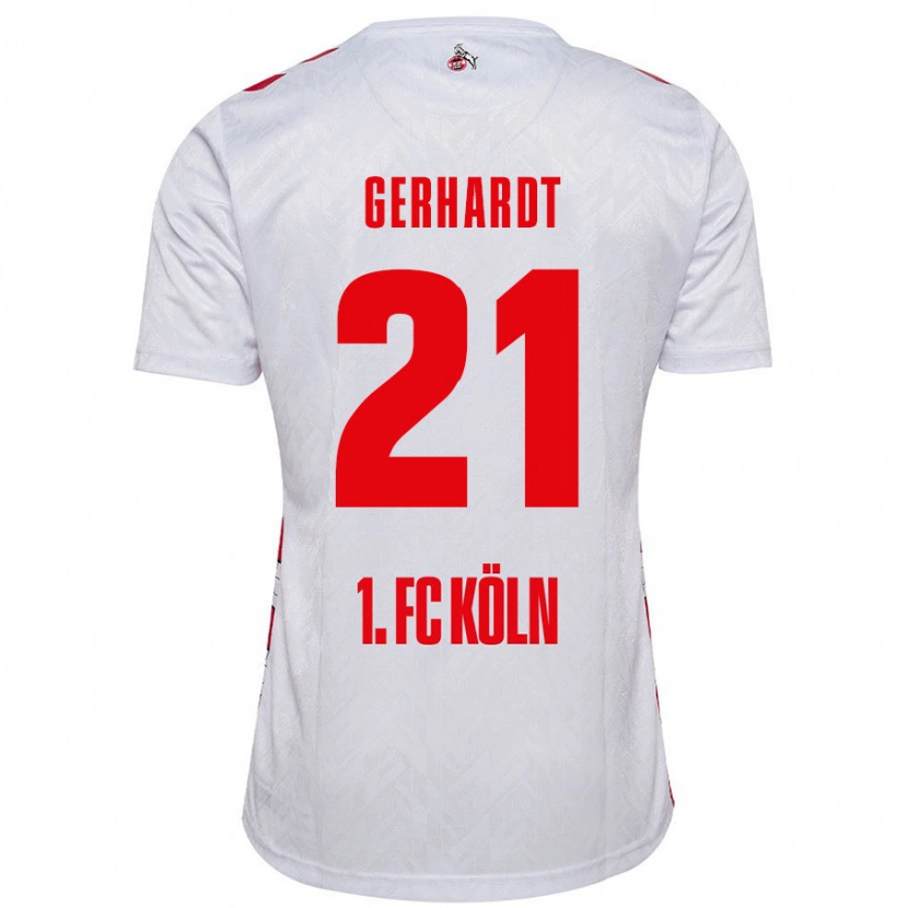 Danxen Män Anna Gerhardt #21 Vit Röd Hemmatröja Matchtröjor 2024/25 Tröjor T-Tröja