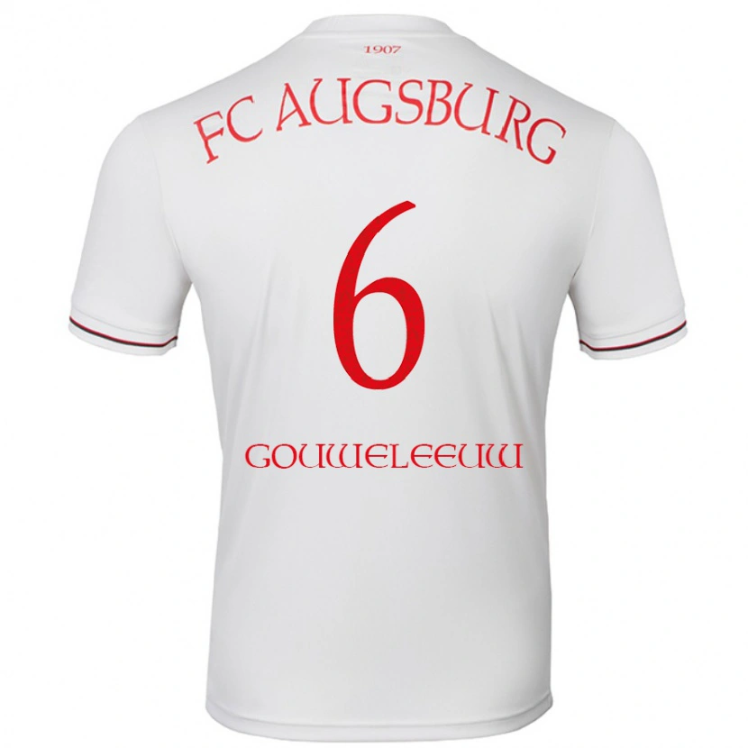 Danxen Män Jeffrey Gouweleeuw #6 Vit Hemmatröja Matchtröjor 2024/25 Tröjor T-Tröja