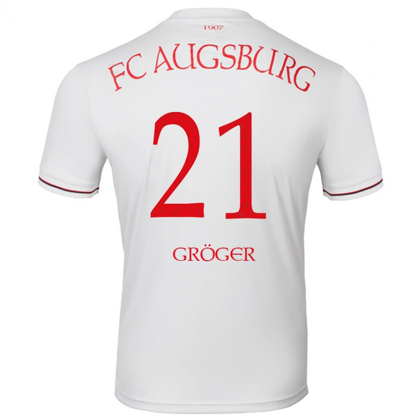 Danxen Män Elias Gröger #21 Vit Hemmatröja Matchtröjor 2024/25 Tröjor T-Tröja