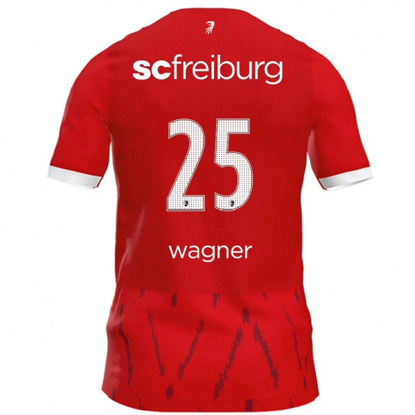 Danxen Män Noah Wagner #25 Röd Hemmatröja Matchtröjor 2024/25 Tröjor T-Tröja