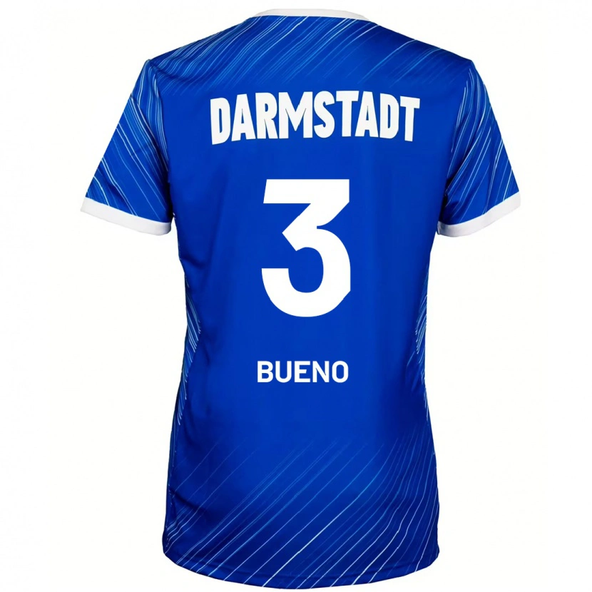 Danxen Män Guille Bueno #3 Blå Vit Hemmatröja Matchtröjor 2024/25 Tröjor T-Tröja