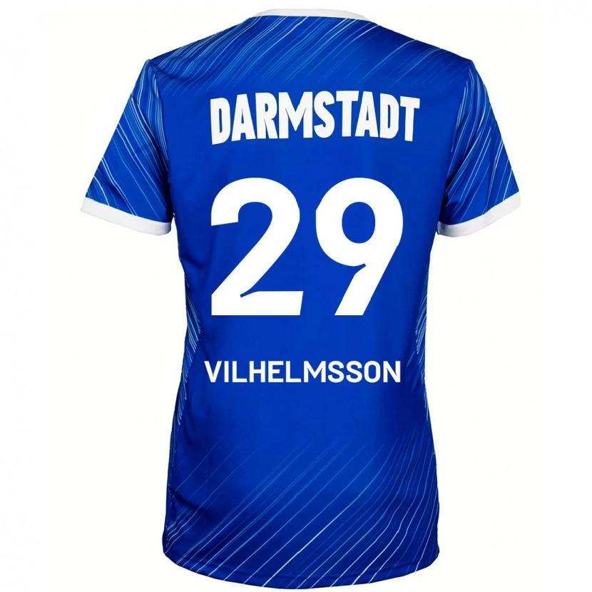 Danxen Män Oscar Vilhelmsson #29 Blå Vit Hemmatröja Matchtröjor 2024/25 Tröjor T-Tröja