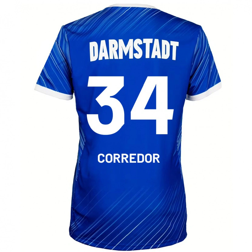 Danxen Män Killian Corredor #34 Blå Vit Hemmatröja Matchtröjor 2024/25 Tröjor T-Tröja