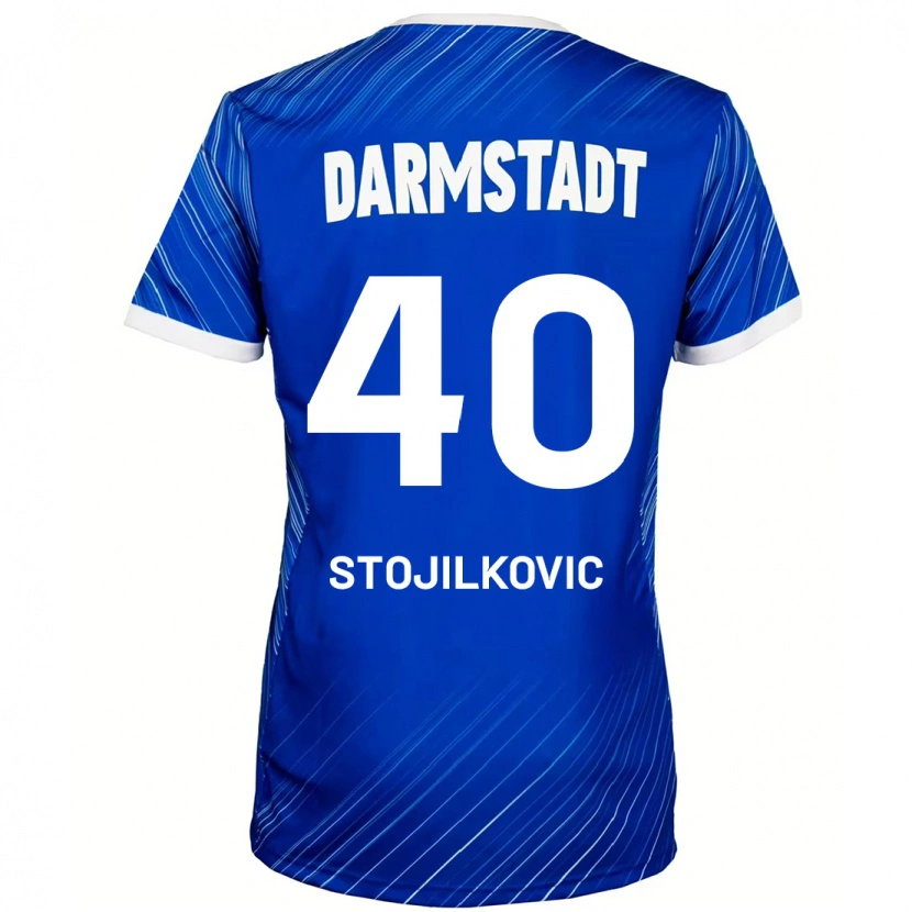 Danxen Män Filip Stojilkovic #40 Blå Vit Hemmatröja Matchtröjor 2024/25 Tröjor T-Tröja