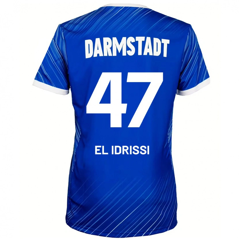 Danxen Män Othmane El Idrissi #47 Blå Vit Hemmatröja Matchtröjor 2024/25 Tröjor T-Tröja