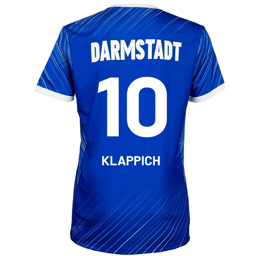 Danxen Män Luis Klappich #10 Blå Vit Hemmatröja Matchtröjor 2024/25 Tröjor T-Tröja