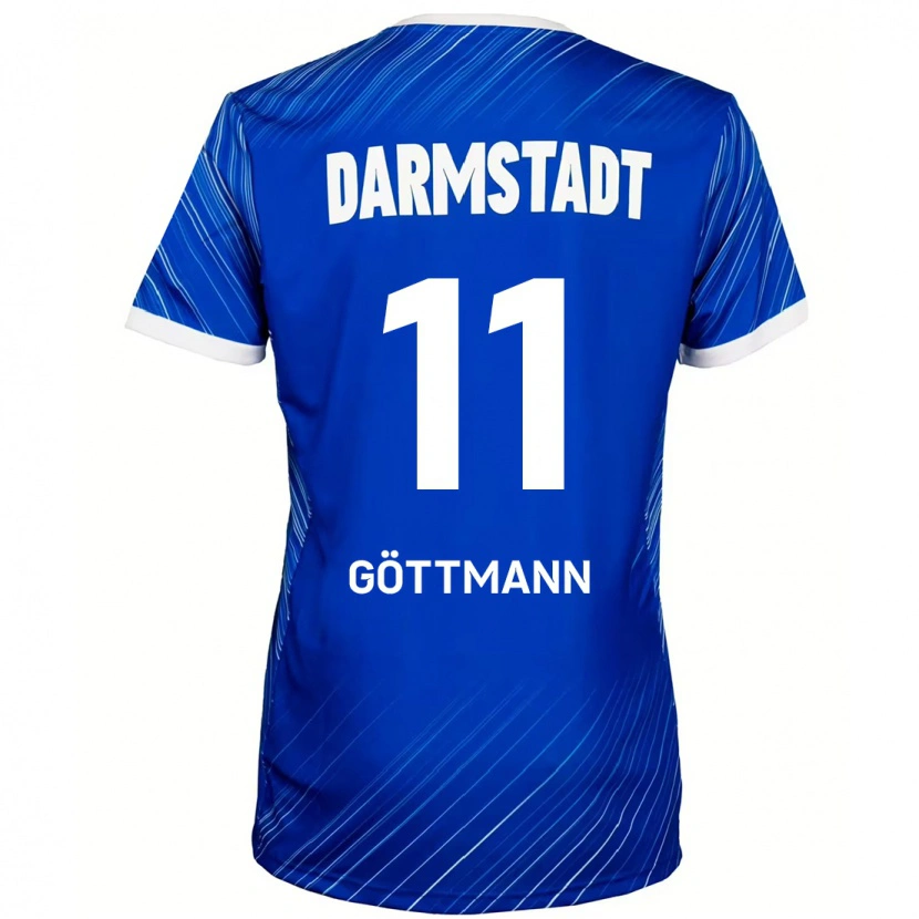 Danxen Män Levin Göttmann #11 Blå Vit Hemmatröja Matchtröjor 2024/25 Tröjor T-Tröja
