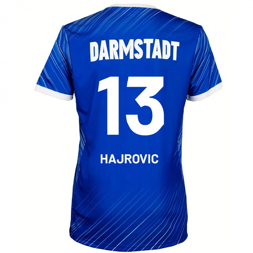 Danxen Män Vahid Hajrovic #13 Blå Vit Hemmatröja Matchtröjor 2024/25 Tröjor T-Tröja