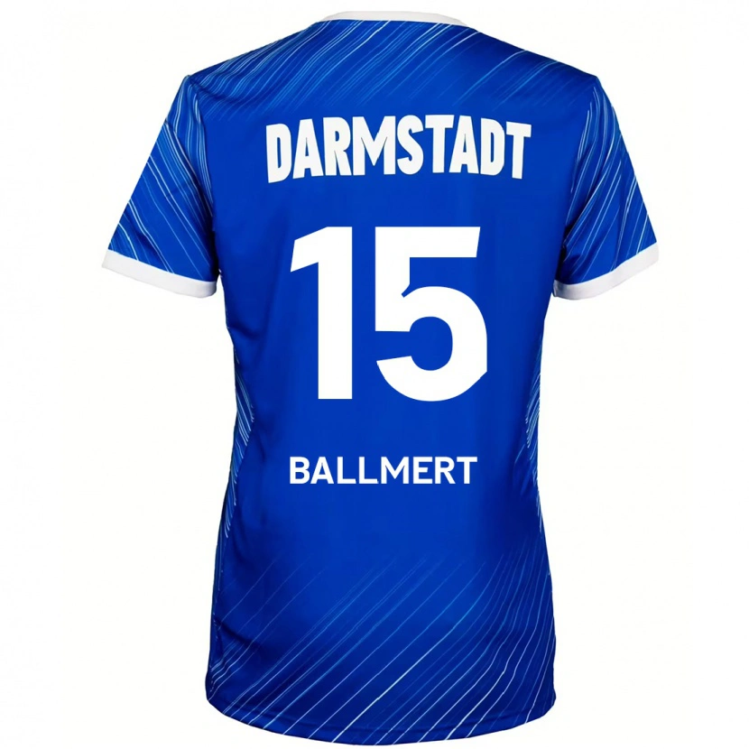 Danxen Män Markus Ballmert #15 Blå Vit Hemmatröja Matchtröjor 2024/25 Tröjor T-Tröja