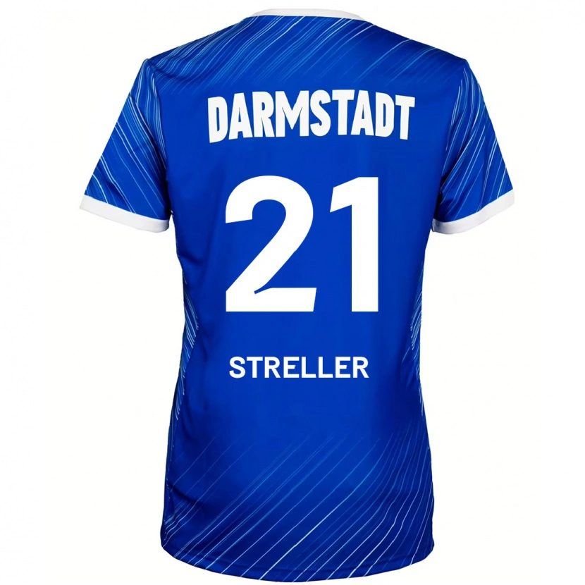Danxen Män Till Streller #21 Blå Vit Hemmatröja Matchtröjor 2024/25 Tröjor T-Tröja