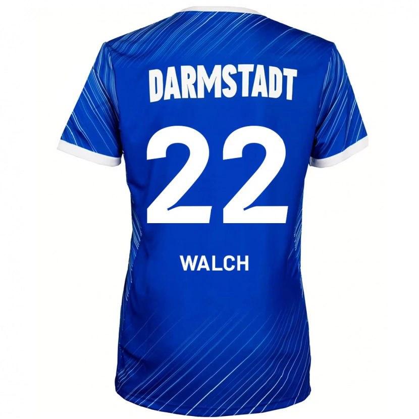 Danxen Män Leon Walch #22 Blå Vit Hemmatröja Matchtröjor 2024/25 Tröjor T-Tröja