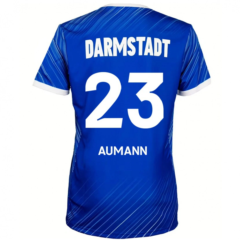 Danxen Män Emil Aumann #23 Blå Vit Hemmatröja Matchtröjor 2024/25 Tröjor T-Tröja