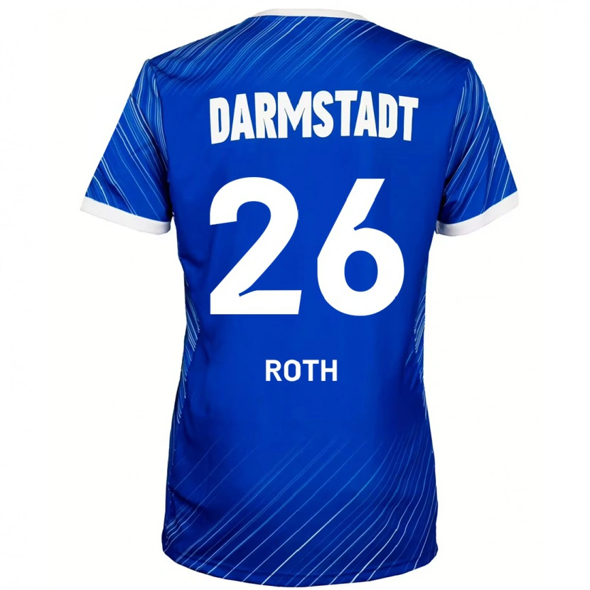 Danxen Män Maximilian Roth #26 Blå Vit Hemmatröja Matchtröjor 2024/25 Tröjor T-Tröja