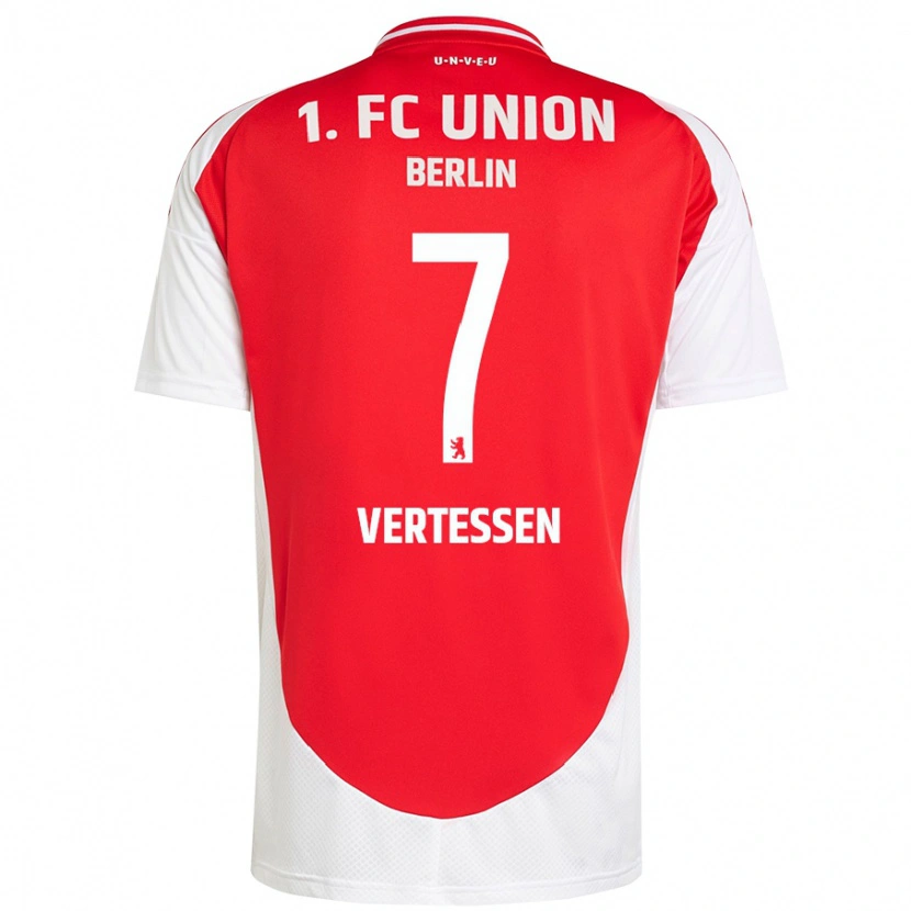 Danxen Män Yorbe Vertessen #7 Röd Vit Hemmatröja Matchtröjor 2024/25 Tröjor T-Tröja