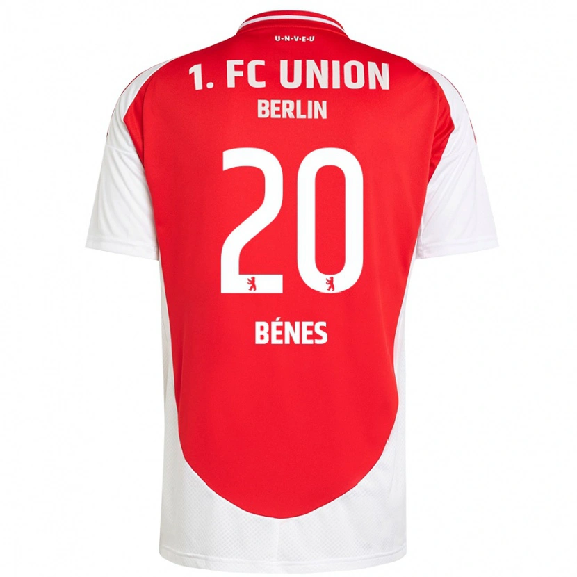 Danxen Män László Bénes #20 Röd Vit Hemmatröja Matchtröjor 2024/25 Tröjor T-Tröja