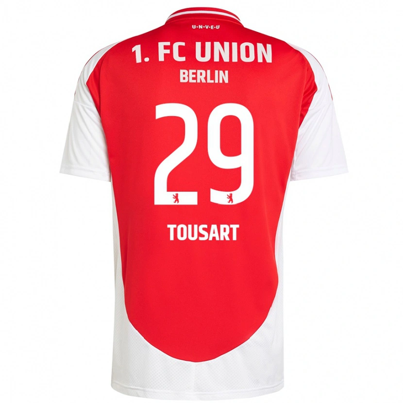 Danxen Män Lucas Tousart #29 Röd Vit Hemmatröja Matchtröjor 2024/25 Tröjor T-Tröja