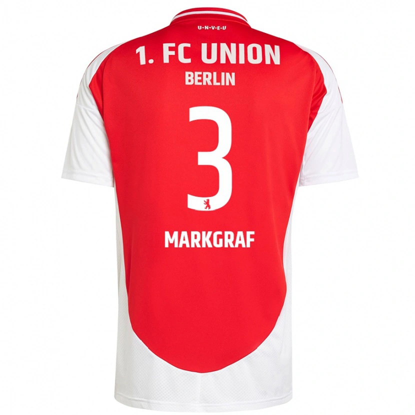 Danxen Män Andrik Markgraf #3 Röd Vit Hemmatröja Matchtröjor 2024/25 Tröjor T-Tröja
