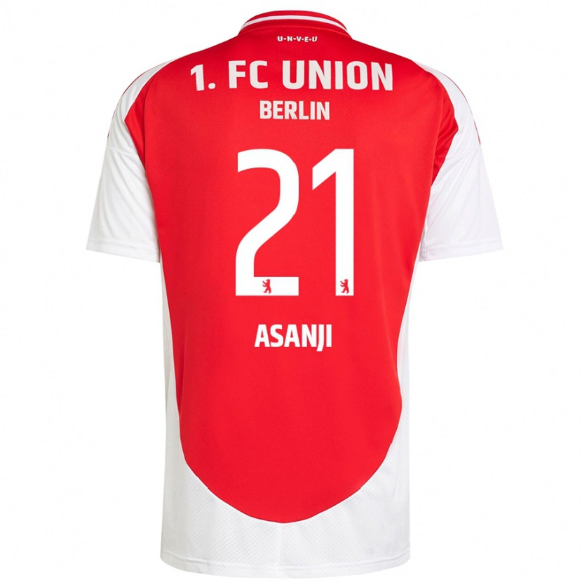 Danxen Män Levis Asanji #21 Röd Vit Hemmatröja Matchtröjor 2024/25 Tröjor T-Tröja