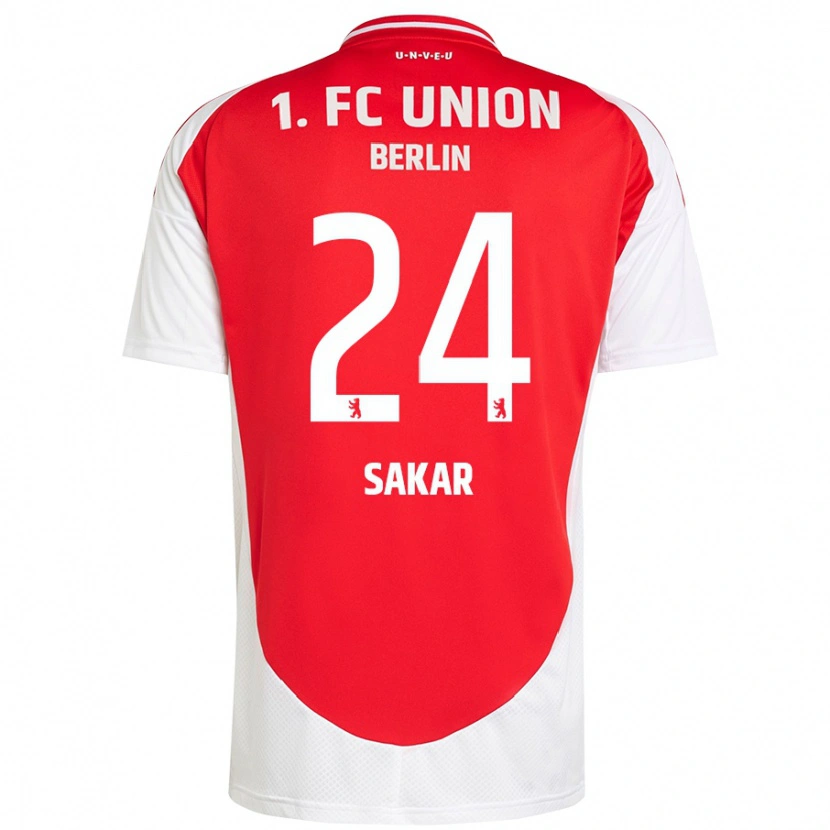 Danxen Män Fatma Sakar #24 Röd Vit Hemmatröja Matchtröjor 2024/25 Tröjor T-Tröja