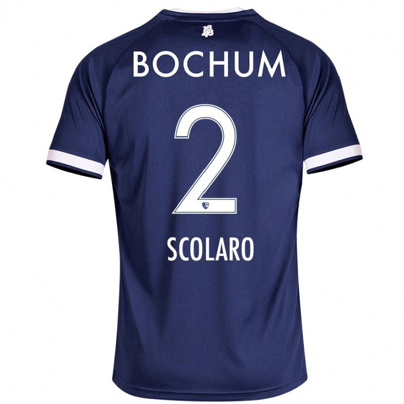 Danxen Män Roberto Scolaro #2 Mörkblå Hemmatröja Matchtröjor 2024/25 Tröjor T-Tröja