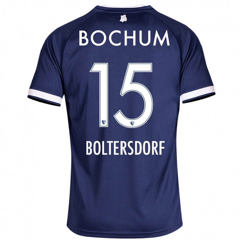 Danxen Män Sebastian Boltersdorf #15 Mörkblå Hemmatröja Matchtröjor 2024/25 Tröjor T-Tröja
