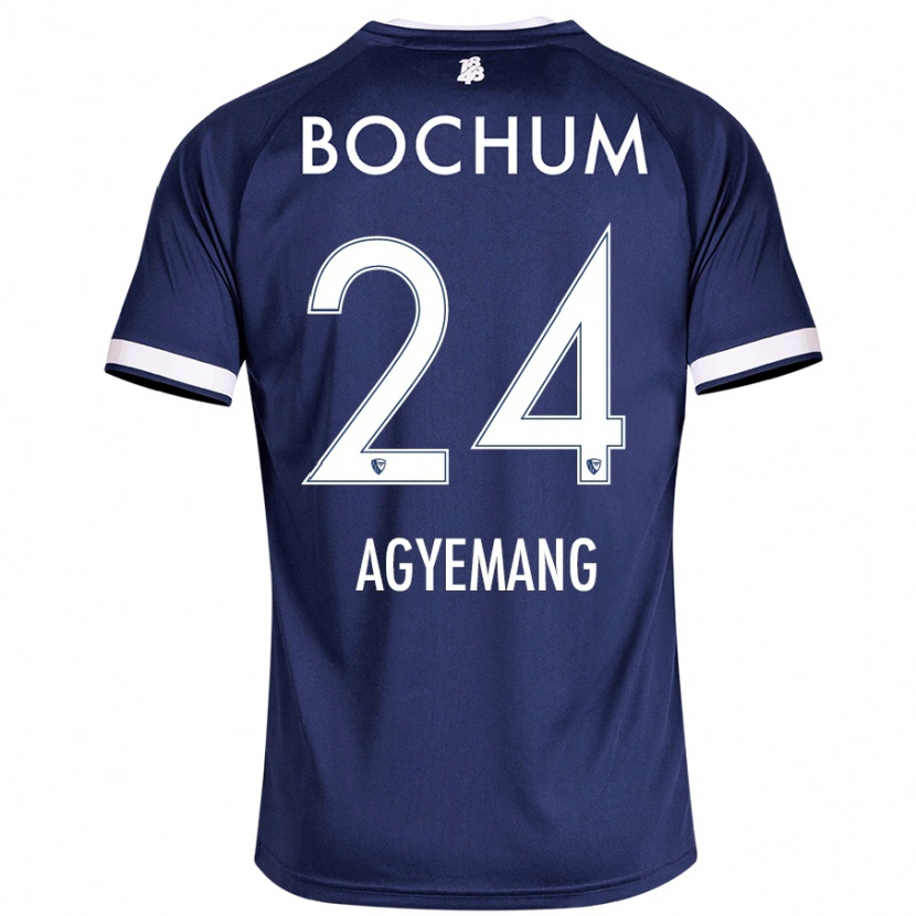 Danxen Män Donovan Agyemang #24 Mörkblå Hemmatröja Matchtröjor 2024/25 Tröjor T-Tröja
