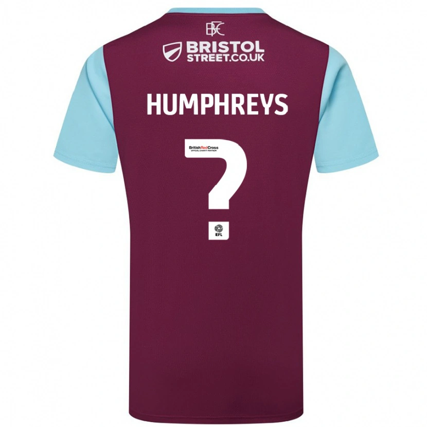 Danxen Män Bashir Humphreys #0 Vinröd Himmelsblå Hemmatröja Matchtröjor 2024/25 Tröjor T-Tröja