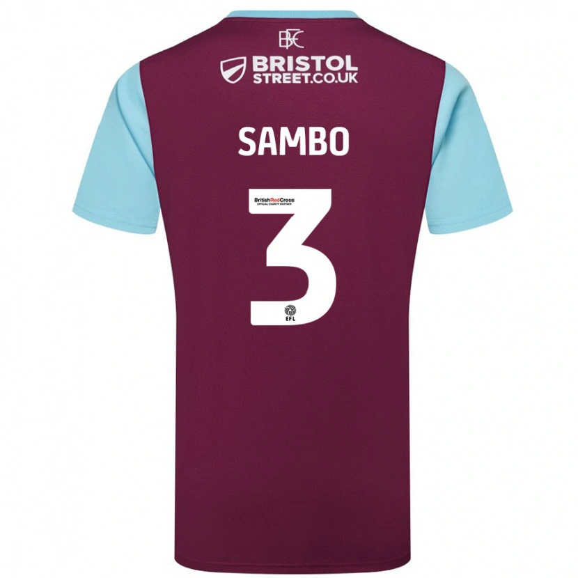 Danxen Män Shurandy Sambo #3 Vinröd Himmelsblå Hemmatröja Matchtröjor 2024/25 Tröjor T-Tröja