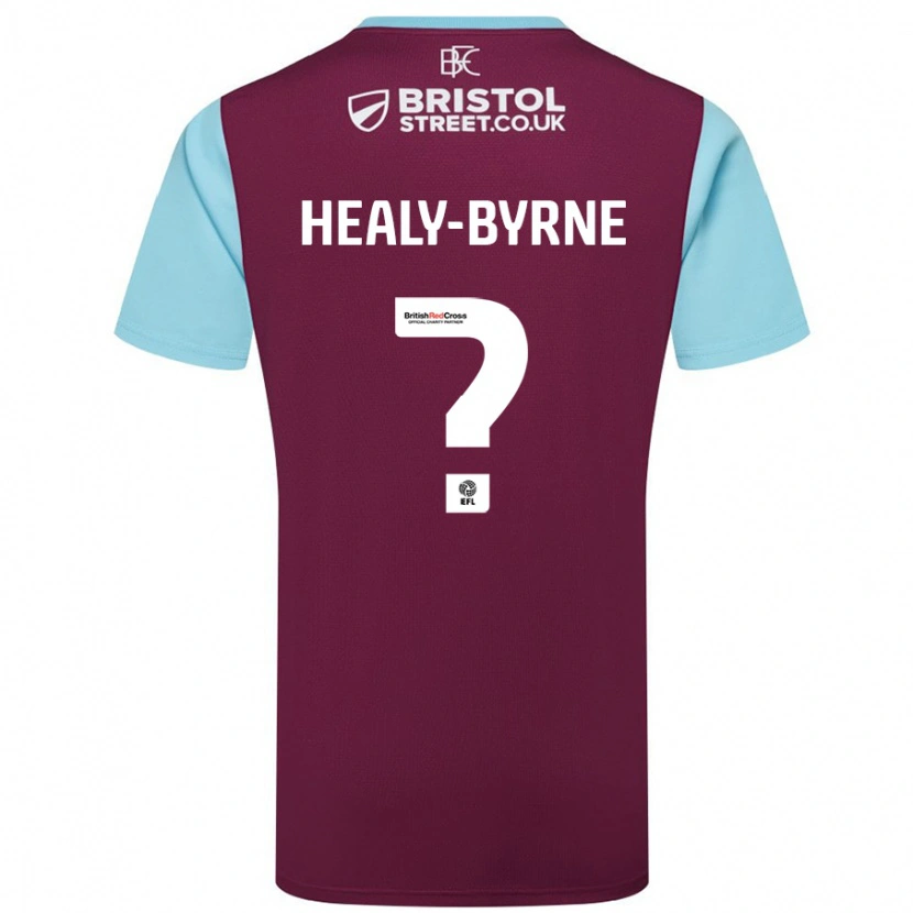 Danxen Män Alex Healy-Byrne #0 Vinröd Himmelsblå Hemmatröja Matchtröjor 2024/25 Tröjor T-Tröja