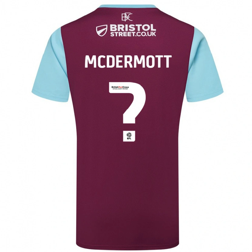 Danxen Män Tommy Mcdermott #0 Vinröd Himmelsblå Hemmatröja Matchtröjor 2024/25 Tröjor T-Tröja