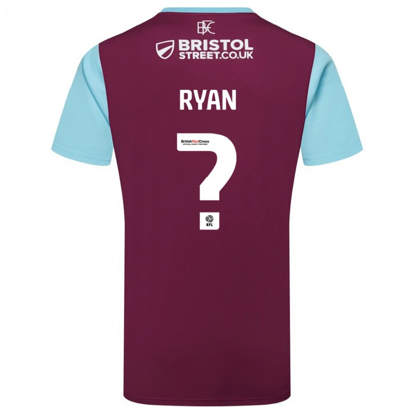 Danxen Män Kamarni Ryan #0 Vinröd Himmelsblå Hemmatröja Matchtröjor 2024/25 Tröjor T-Tröja
