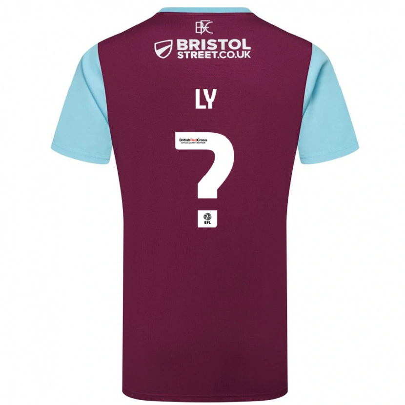 Danxen Män Brandon Ly #0 Vinröd Himmelsblå Hemmatröja Matchtröjor 2024/25 Tröjor T-Tröja