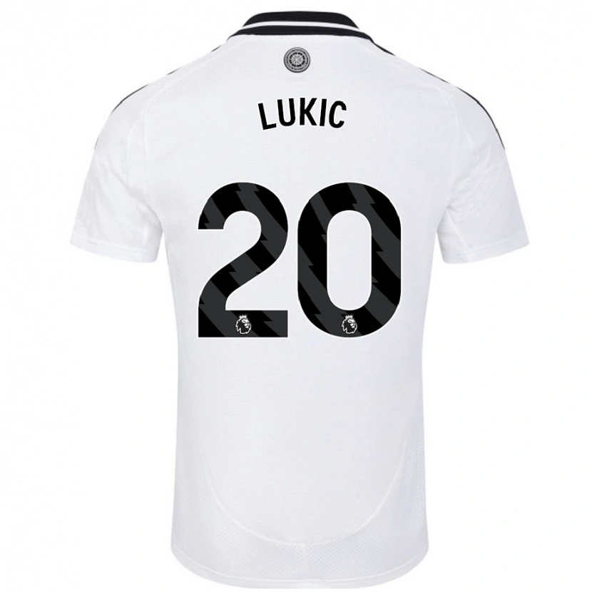 Danxen Män Saša Lukić #20 Vit Hemmatröja Matchtröjor 2024/25 Tröjor T-Tröja