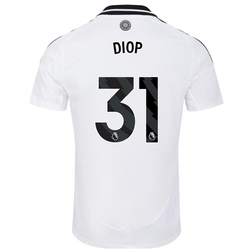 Danxen Män Issa Diop #31 Vit Hemmatröja Matchtröjor 2024/25 Tröjor T-Tröja