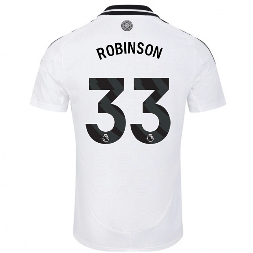 Danxen Män Antonee Robinson #33 Vit Hemmatröja Matchtröjor 2024/25 Tröjor T-Tröja