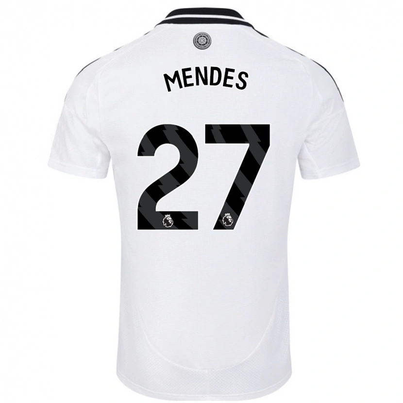 Danxen Män Megalie Mendes #27 Vit Hemmatröja Matchtröjor 2024/25 Tröjor T-Tröja