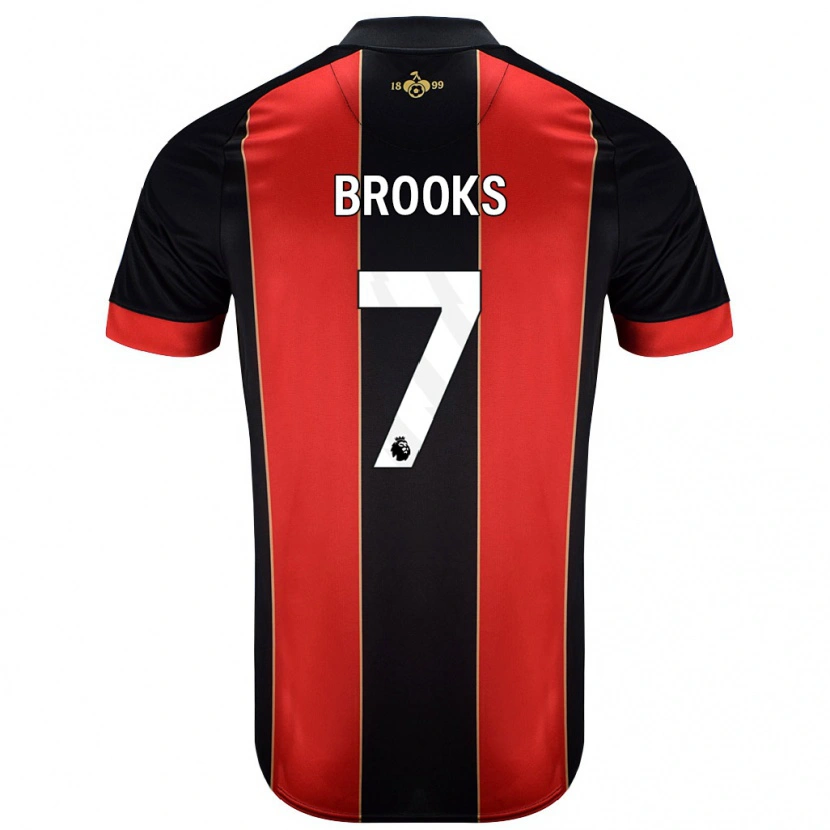 Danxen Män David Brooks #7 Röd Svart Hemmatröja Matchtröjor 2024/25 Tröjor T-Tröja