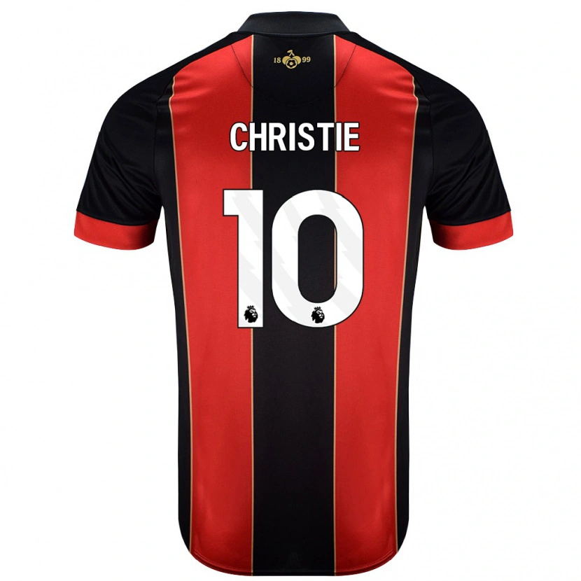 Danxen Män Ryan Christie #10 Röd Svart Hemmatröja Matchtröjor 2024/25 Tröjor T-Tröja