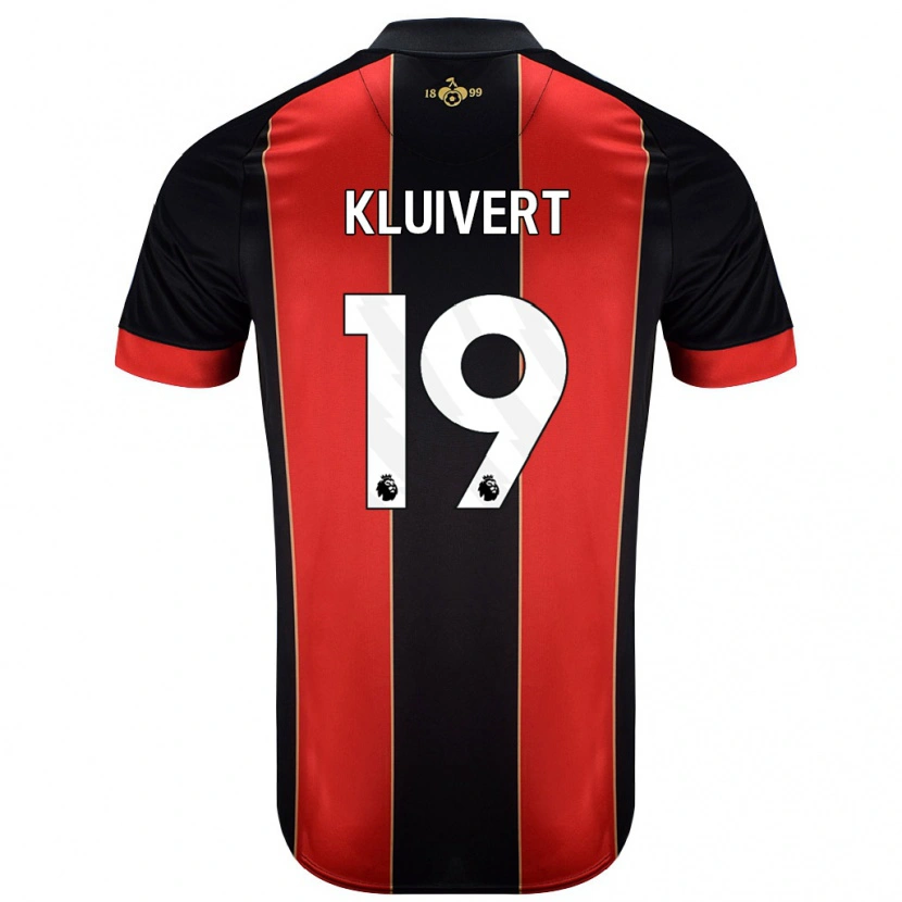 Danxen Män Justin Kluivert #19 Röd Svart Hemmatröja Matchtröjor 2024/25 Tröjor T-Tröja