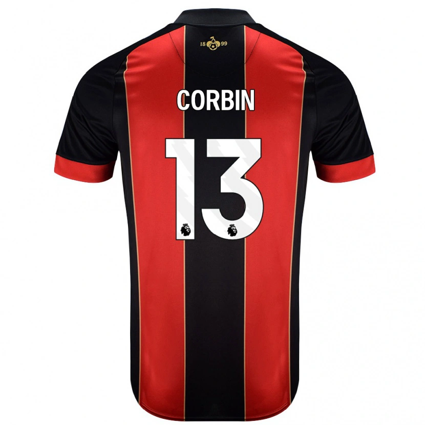 Danxen Män Helen Corbin #13 Röd Svart Hemmatröja Matchtröjor 2024/25 Tröjor T-Tröja