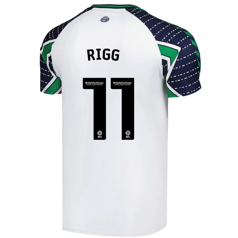 Danxen Män Chris Rigg #11 Vit Bortatröja Matchtröjor 2024/25 Tröjor T-Tröja