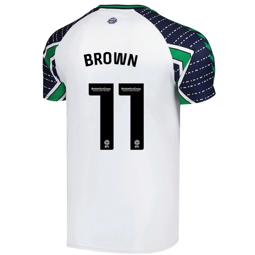Danxen Män Jessica Brown #11 Vit Bortatröja Matchtröjor 2024/25 Tröjor T-Tröja