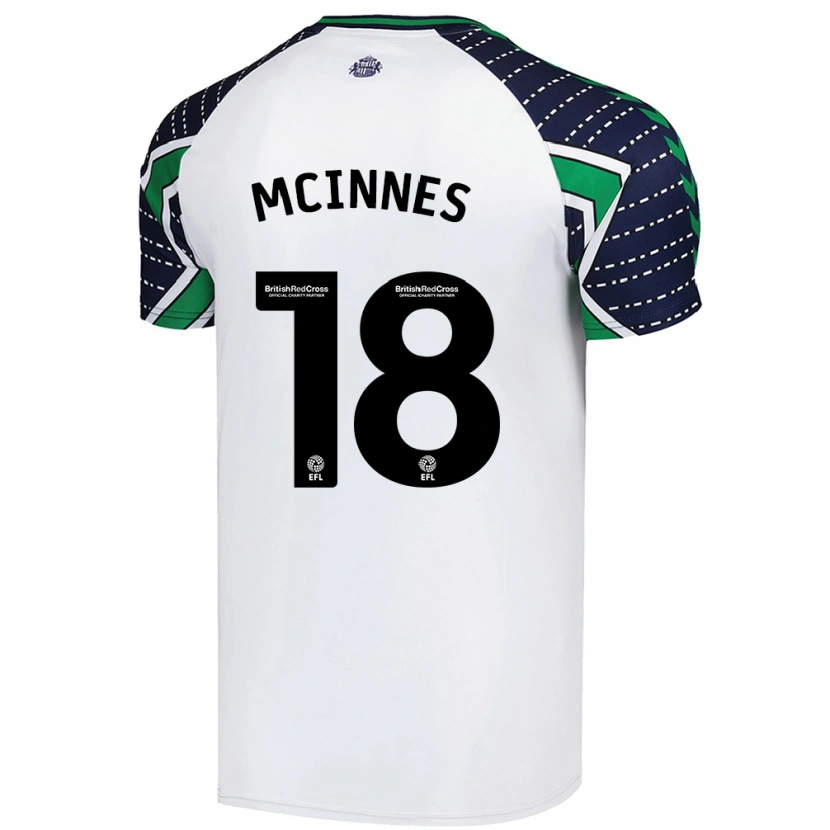 Danxen Män Libbi Mcinnes #18 Vit Bortatröja Matchtröjor 2024/25 Tröjor T-Tröja